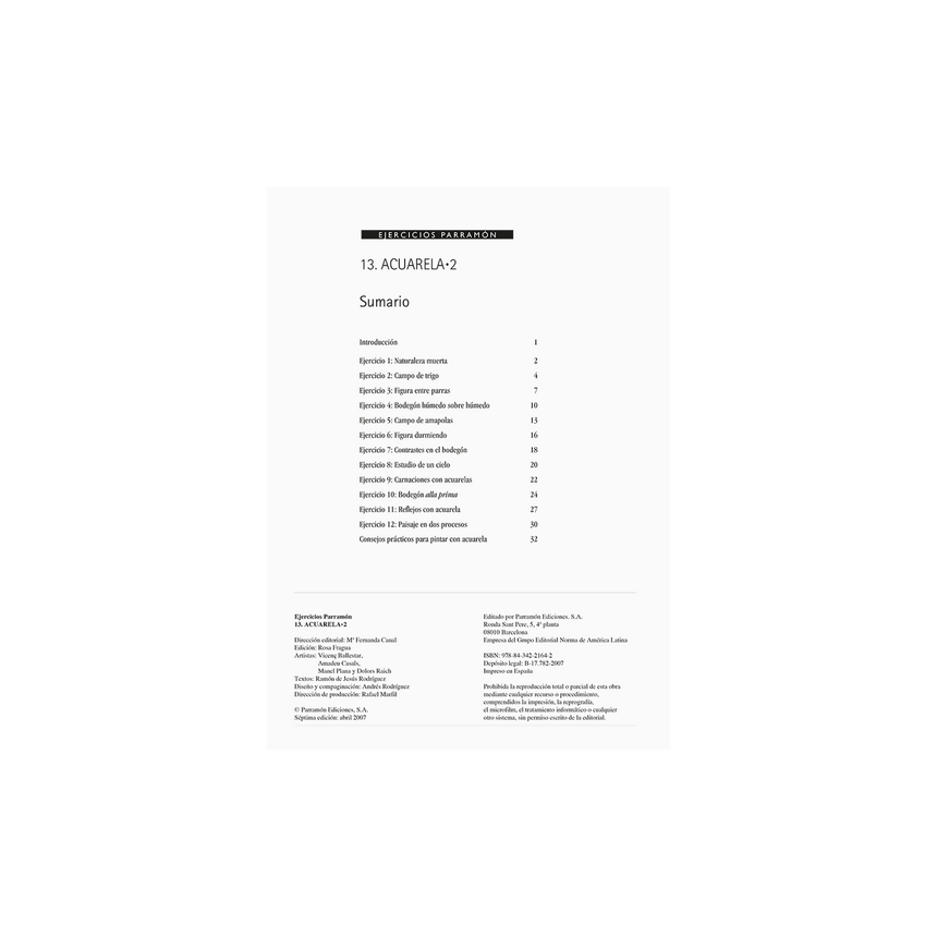 EJERCICIOS PARRAMON ACUARELA 2