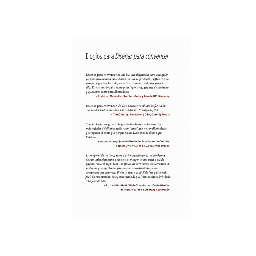 DISEÑAR PARA CONVENCER. Principios y estrategias para presentar ideas y ganar aliados.