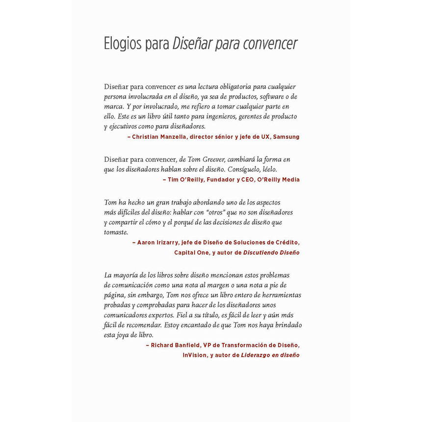 DISEÑAR PARA CONVENCER. Principios y estrategias para presentar ideas y ganar aliados.