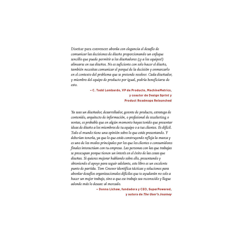 DISEÑAR PARA CONVENCER. Principios y estrategias para presentar ideas y ganar aliados.